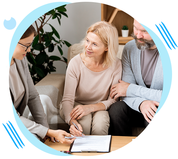 Business team discussing financial charts and digital banking solutions